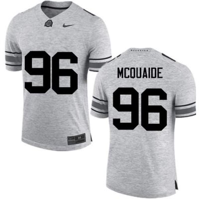 NCAA Ohio State Buckeyes Men's #96 Jake McQuaide Gray Nike Football College Jersey LQK0045WQ